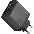 ENERGEA Ampcharge Arc 65 tīkla lādētājs | 65W | PD, QC, PPS, GaN | USB-C, USB-A | ar USB-C uz USB-C vadu komplektā | pelēks — Foto 2