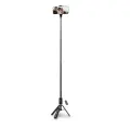 Tech-Protect L08S Bluetooth selfie stick with remote control, tripod up to 141cm - black Фото num
