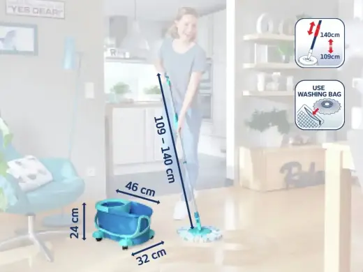 LEIFHEIT Floor Cleaning Set Clean Twist Disc Mop Ergo Mobile Photo