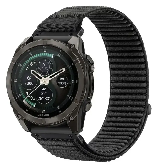 TECH-PROTECT NYLONLOOP GARMIN FENIX 5 / 6 / 6 PRO / 7 / 8 / 8 PRO / 9 / 9 PRO (47 MM) BLACK
