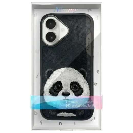Nimmy Big Eyed Pet 2.0 Panda phone case for iPhone 16 black Photo