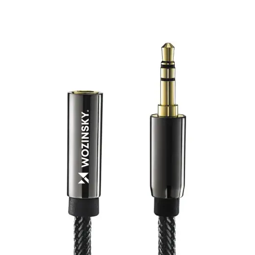 Wozinsky mini jack extension cable (female-male) AUX extension 3 m black Foto 2