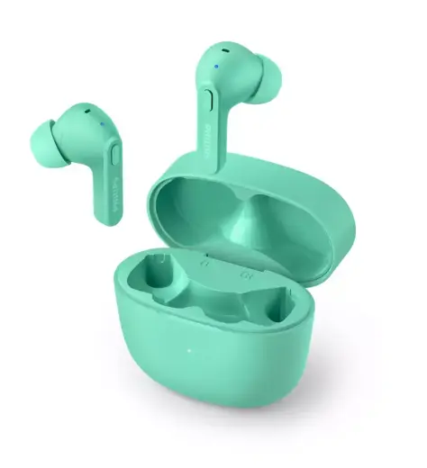 PHILIPS in-ear true bezvadu austiņas ar portatīvo uzlādes ietvaru, zaļas Foto 4