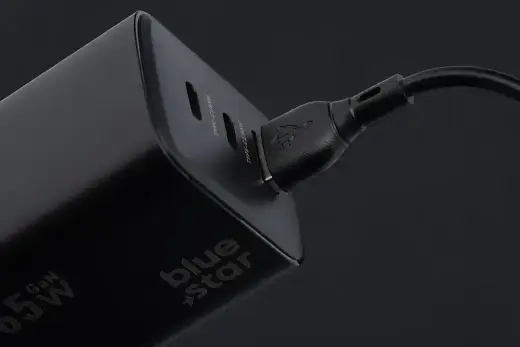 Cable USB A to Micro USB Blue Star 2A ECO 1 m PJ68-23-2 black Foto 4