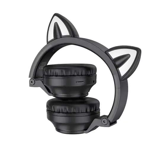 Наушники Borofone BO18 Cat Ear bluetooth черный Фото num