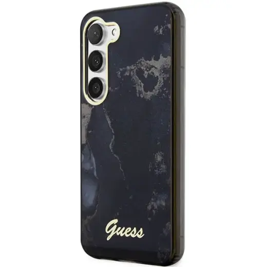 Guess GUHCS23MHTMRSK S23+ S916 czarny|black hardcase Golden Marble Collection Фото num