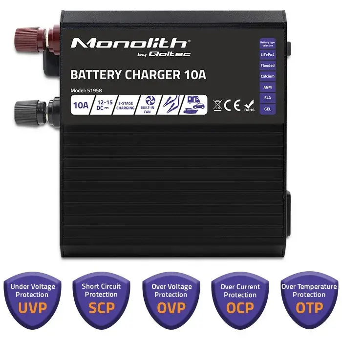 Charger for LiFePO4 AGM GEL SLA batteries, 10A Фото num