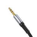 Kabelis VFAN L11 mini jack 3,5 mm AUX, 1 m, apzeltīts (pelēks) Foto 3