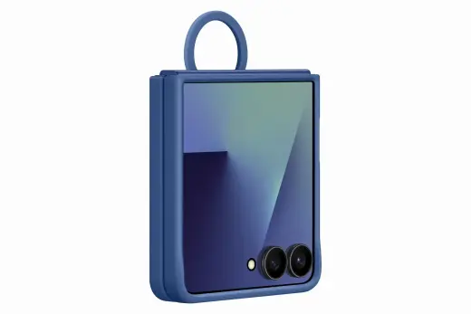 EF-PF766TNE Samsung Silicone Cover with Ring for Galaxy Z Flip 7 Blue Foto 1