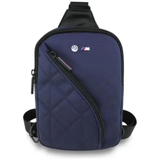 Phone Bag BMW Nylon Pocket & Metal Logo Crossbody navy