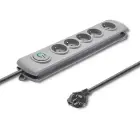 Qoltec Surge protector | 5 sockets | 1.8m | Grey — Foto 2