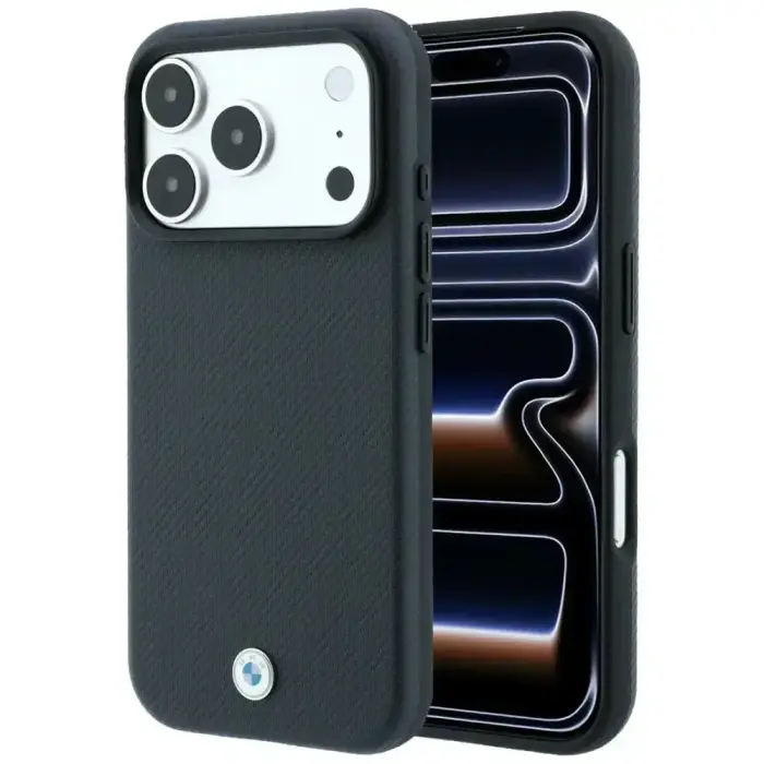 BMW Kevlar Metal Logo MagSafe Case for iPhone 18 Pro / 17 Pro Anthracite