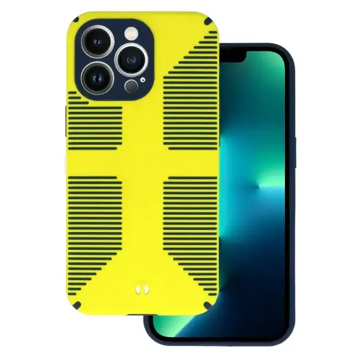 TEL PROTECT Grip phone case for iPhone 13 Pro Max yellow