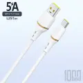 Dudao L25T USB-A - USB-C Silicone Cable 5A 1m - White Фото num