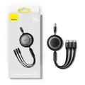 Baseus Bright Mirror 3 3-in-1 datu pārraides un uzlādes vads | USB-C uz Micro USB, Lightning, USB-C | 66W | 1.1m | violets Foto 4