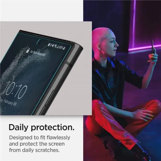 Spigen NEO FLEX 2-PACK GALAXY S22 ULTRA HYDROGEL PLĒVE Foto 2