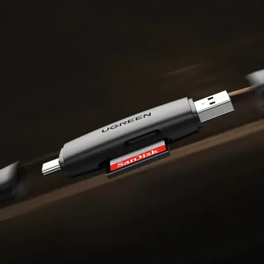 Ugreen adapter SD / micro SD card reader (USB-A / USB-C) black (CM304) Foto 13