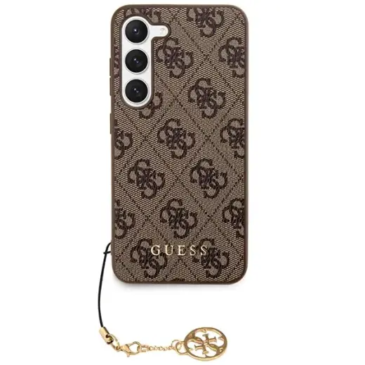 Guess 4G Charms Collection case for Samsung Galaxy A35 - brown Фото num