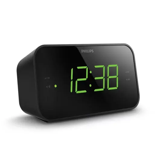 PHILIPS radio pulkstenis, melns Photo