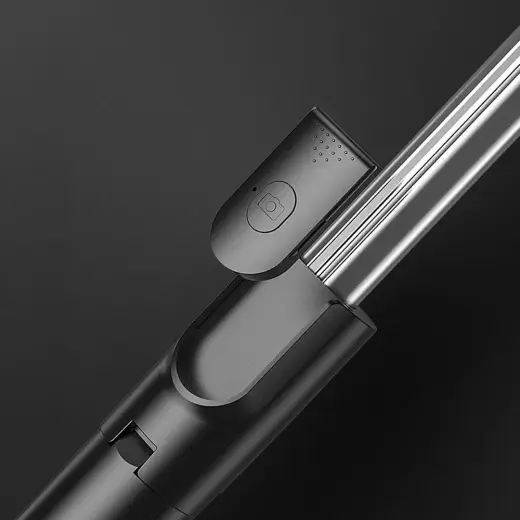 Selfie stick WHS1Y telescopic tripod 1m with phone holder - black Фото num