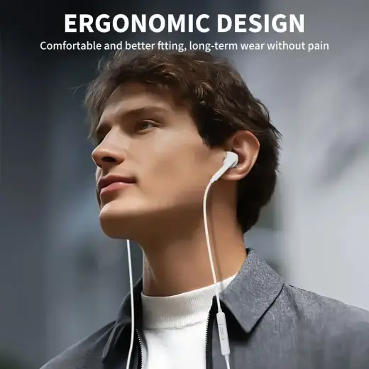 TECH-PROTECT ULTRABOOST MINI JACK EARPHONE CORE WHITE Foto 4