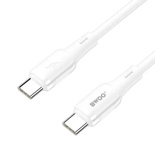 BWOO silicone cable X329CC 65W USB-C 1m white Foto 2