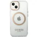 Guess Transparent MagSafe Compatible Case for iPhone 14 Gold — Foto 3
