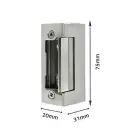 Qoltec Electric strike With lock and memory | 12V | Stainless steel Foto 4