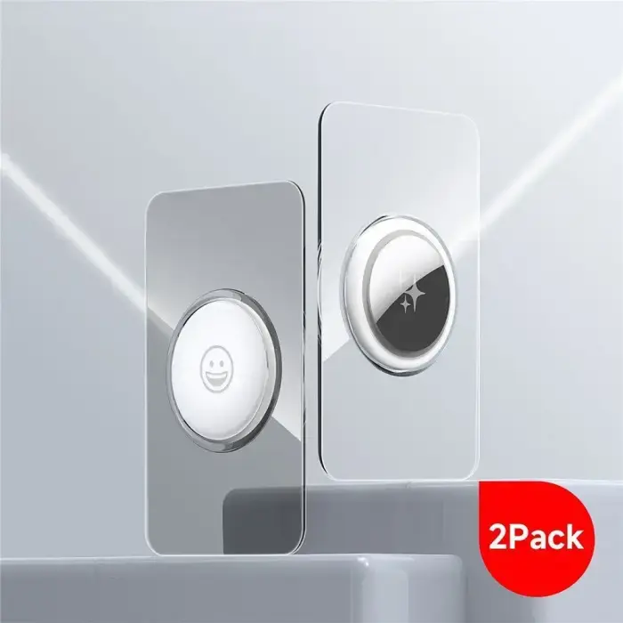 DUX DUCIS card-shaped protective case for AirTag 2 pcs transparent + black Photo