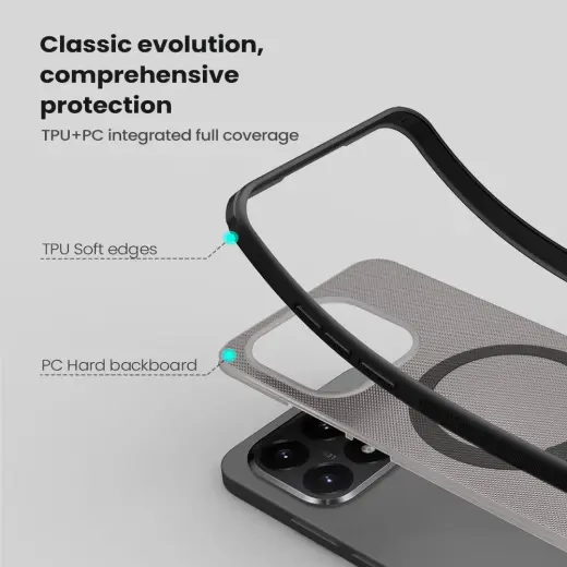 Nillkin Super Frosted PRO Magnetic Back Cover for Xiaomi 15T Transparent Black Foto 4