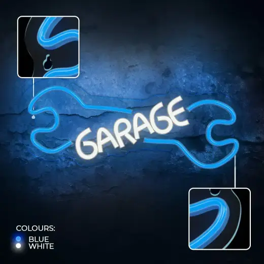 Neon PLEXI LED GARAGE blue white NNE22 Neolia Photo