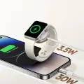 Joyroom 2 in 1 Lightning cable and inductive charger for Apple Watch 1.5m white (S-IW011) Фото num