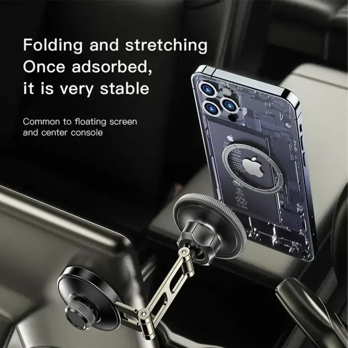 Magnetic car phone holder compatible with Magsafe Forcell F-Grip IronSecure windshield / dashboard black Photo