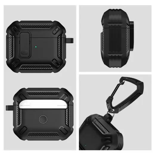 Tech-Protect X-Carbo case for AirPods Pro 1 | 2 - black Foto 6