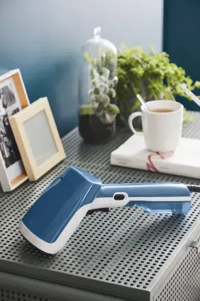 TEFAL rokas tvaika gludināšanas sistēma Access Steam First, zils ar baltu Photo