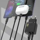 Dudao A26TCEU PD QC 25W GaN USB-A USB-C Wall Charger with USB-C Cable - Black Foto 2