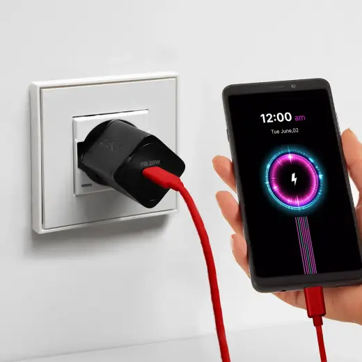 провод для передачи данных и зарядки | USB-C на USB-C | 1.5m | красный Фото num