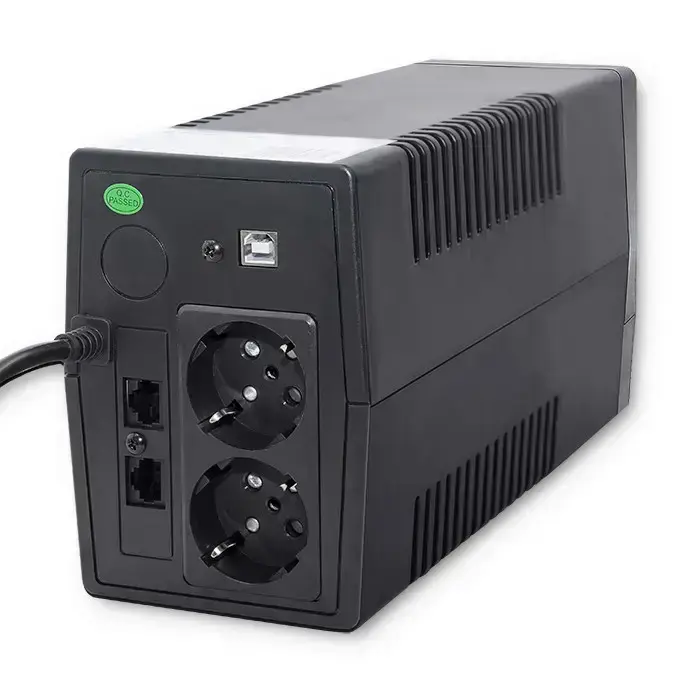 Qoltec Uninterruptible Power Supply UPS Line Interactive | Monolith | 1000VA | 600W | LCD | USB | RJ45 Foto 2