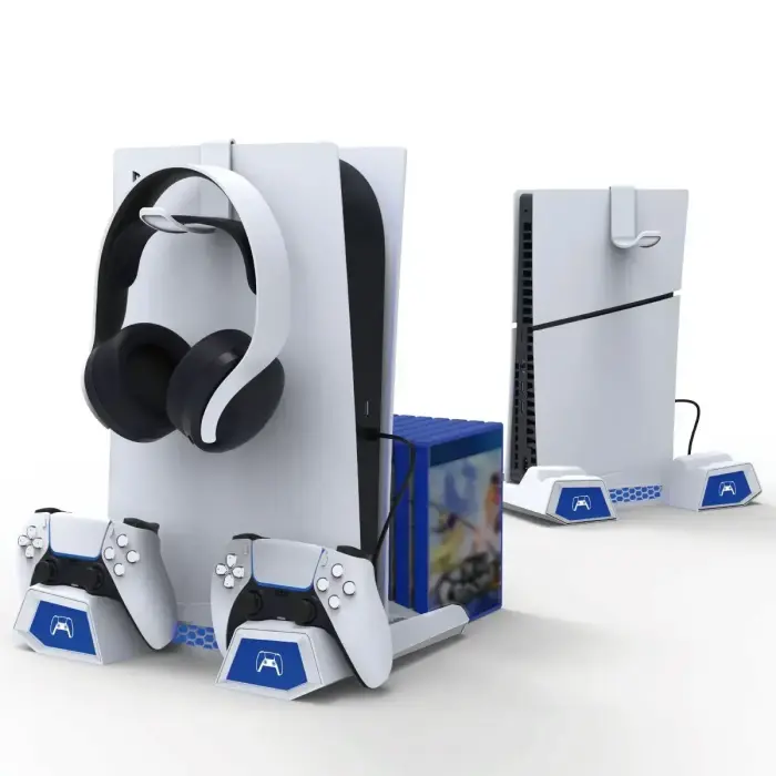 iPega P5S023 Multifunctional Charging RGB Stand with Cooling for PS5/PS5 Slim/PS5 Pro White (Damaged Package) Foto 4