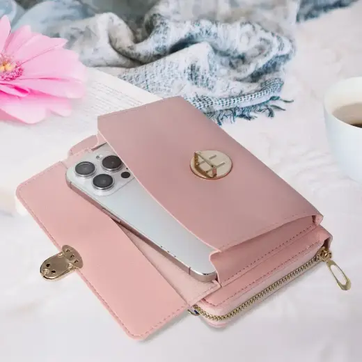 Knitted bag for phone GCW06 pink Фото num