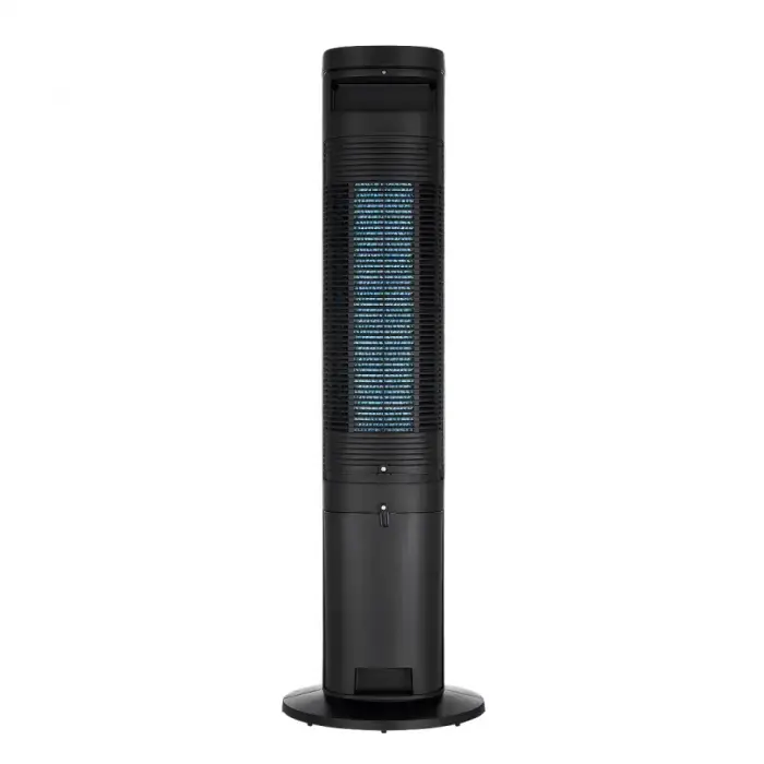 Cooling tower fan, 45W, Ion purifying, 2 ice-box, 4l water tank,  3 wind modes: Normal/Sleep/Eco, 3 speeds,  Air flow 300m3/h, 7h timer, Auto swing blades 60, Remote control, Power off memory, black color, 1000x310x310 mm