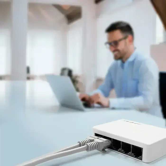 Qoltec Network SWITCH | 5 x RJ45 port | 100Mbps | Fast Ethernet | LAN Foto 7