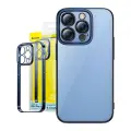Baseus Glitter Transparent Case and Tempered Glass set for iPhone 14 Pro (blue) Foto 1
