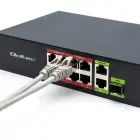 Qoltec FAST Ethernet PoE SWITCH 8x RJ45 PoE 2x RJ45 Uplink 1x SFP | 120W | 1000 Mb Foto 4