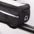 Waterproof bike frame bag with phone holder black Foto 4