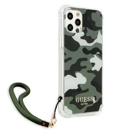 Guess GUHCP12LKSARKA iPhone 12 Pro Max 6,7" zielony|khaki hardcase Camo Collection Фото num