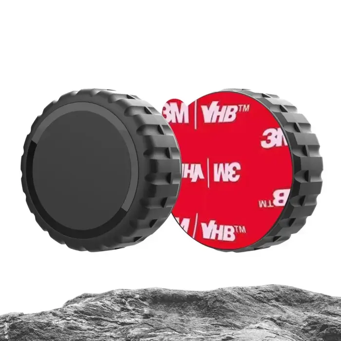 Apple AirTag Case, Screw-On, Waterproof, Self-Adhesive - Black Foto 2