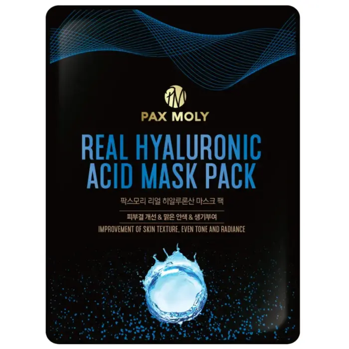 PaxMoly, Real Hyaluronic Acid, Even Tone & Brighten, Sheet Mask, For Face, 25 ml