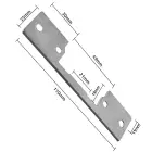 Qoltec Double-sided straight plate for electric door strike | Catch plate | 110mm | Stainless steel Foto 3