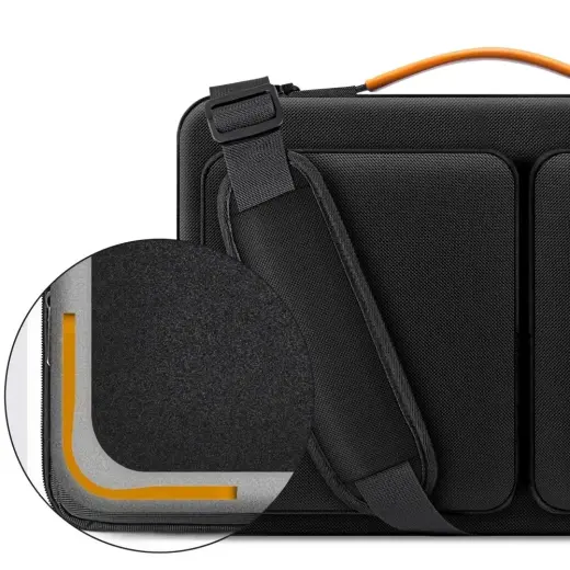 Tech-Protect Defender Bag for Laptop 13-14 - Black and Orange Фото num